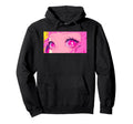 Anime Eyes Japanese Vaporwave Hoodie - Minimalist Print for Adults - T-Shirt, Sweatshirt, Hoodie
