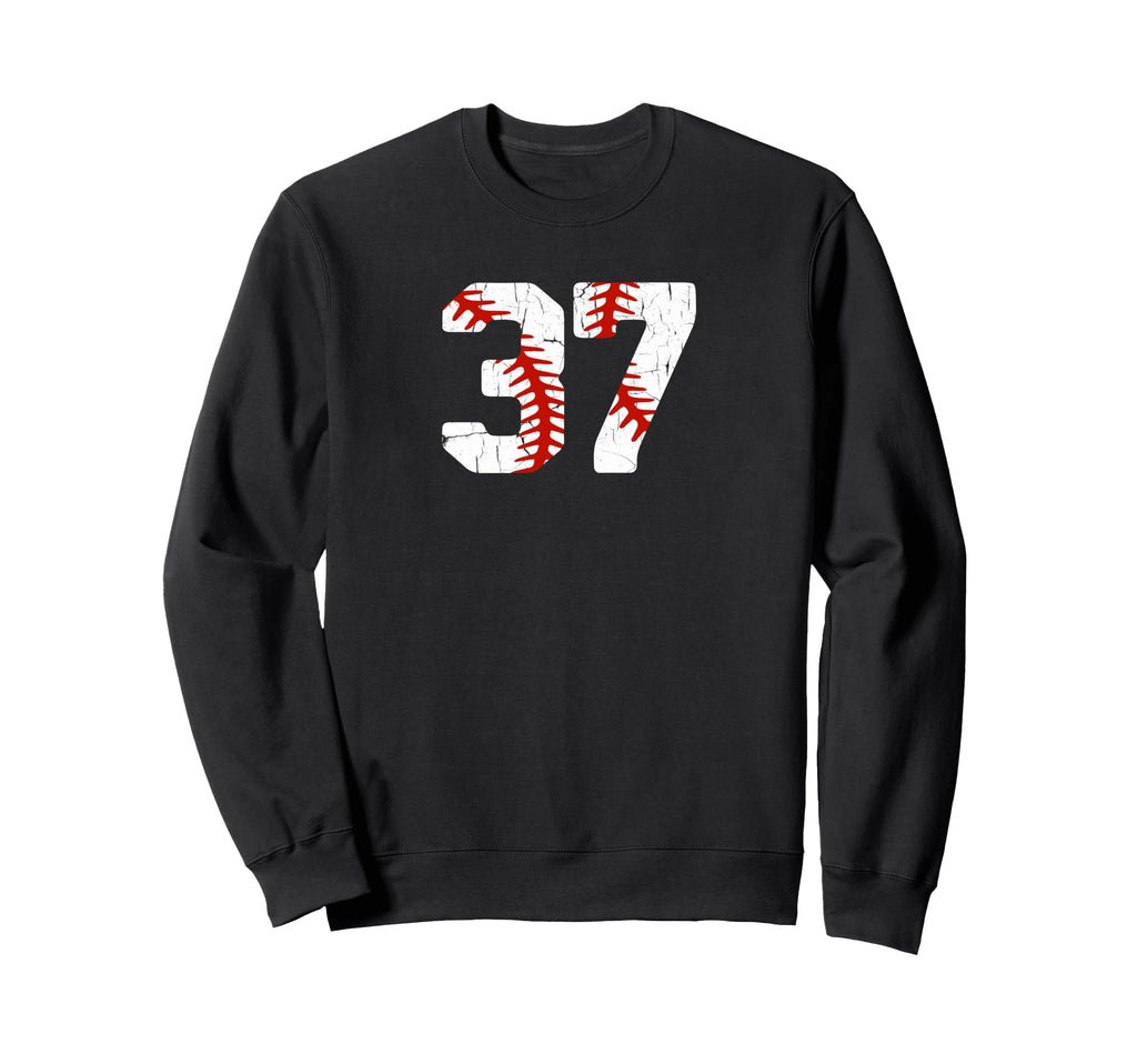 Baseball Player Jersey Number 37 Sweatshirt - Custom Art Print for Adults - T-Shirt, Sweatshirt, Hoodie