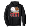 Baseball Gigi Grandma Gigi Baseball Player Hoodie - Trendy Graphic Unisex - T-Shirt, Sweatshirt, Hoodie