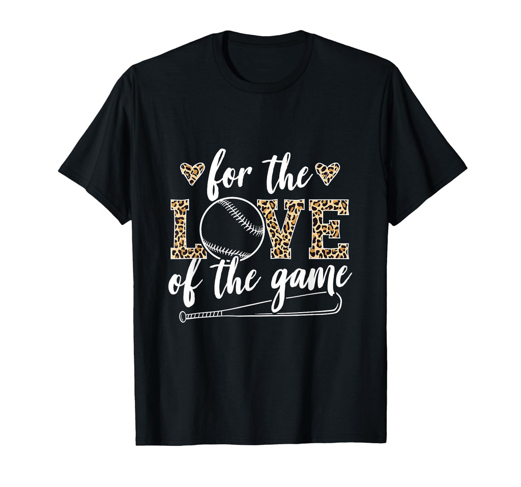 Baseball Womens Leopard Pattern Softball T-Shirt - Custom Art Print Unisex - T-Shirt, Sweatshirt, Hoodie
