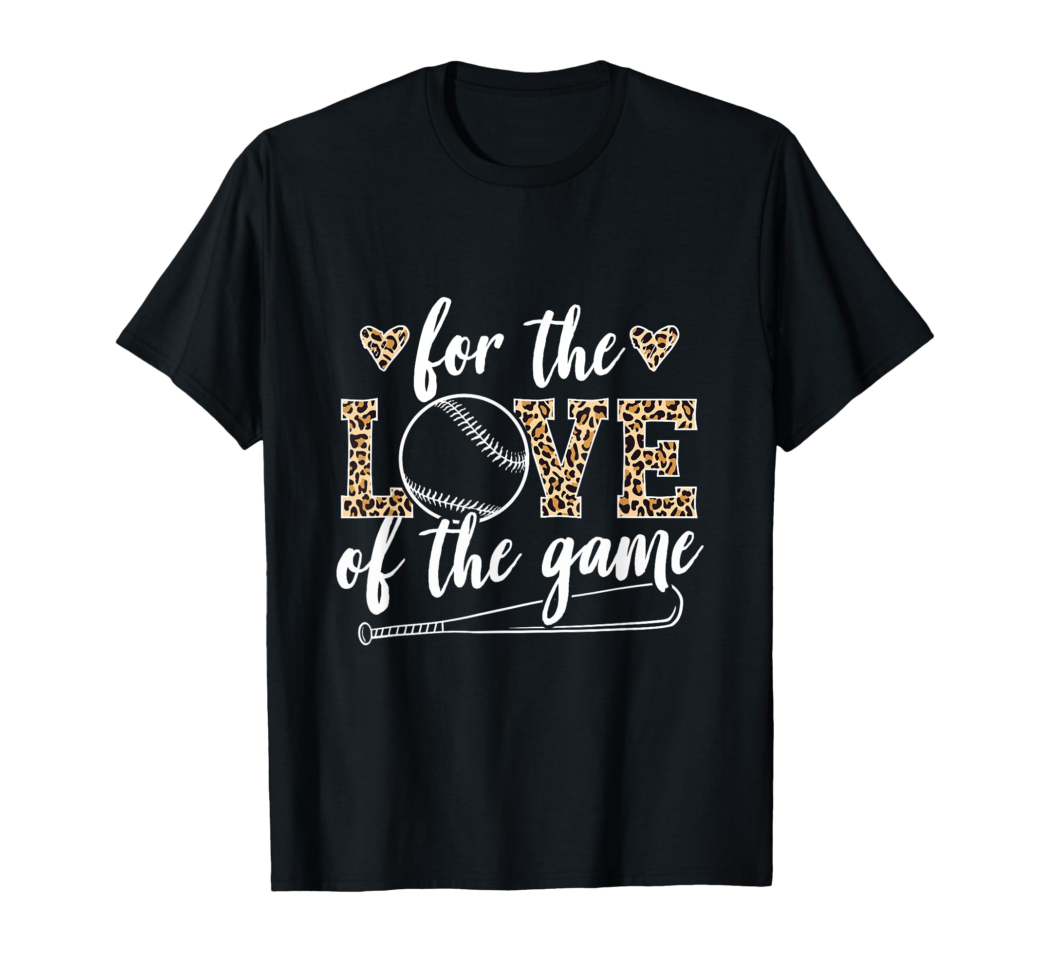 Baseball Womens Leopard Pattern Softball T-Shirt - Custom Art Print Unisex - T-Shirt, Sweatshirt, Hoodie