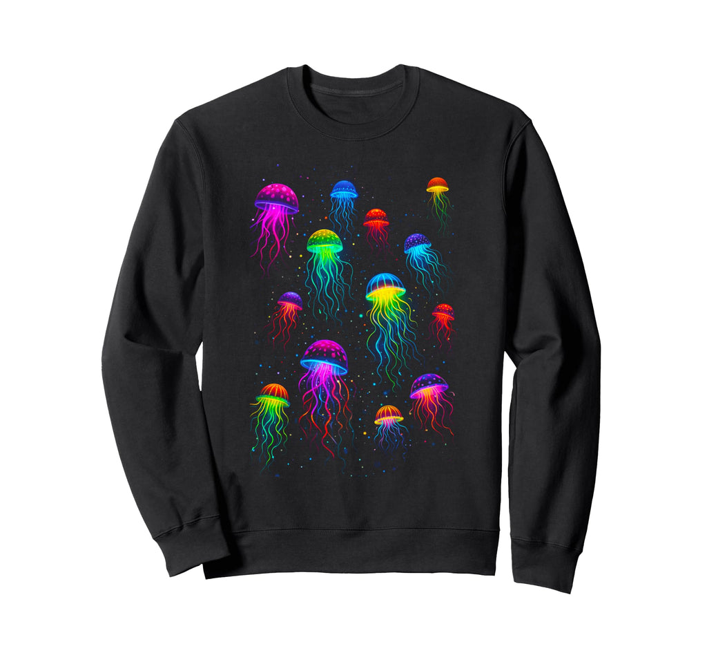 Psychedelic Jellyfish Hippie Trippy Sweatshirt - Unique Graphic for Adults - T-Shirt, Sweatshirt, Hoodie