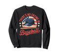 Funny Baseball Dad Usa Flag Sweatshirt - Novelty Apparel Unisex - T-Shirt, Sweatshirt, Hoodie