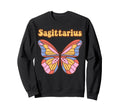 Sagittarius Zodiac Butterfly Boho Sweatshirt - Casual Everyday Wear Unisex - T-Shirt, Sweatshirt, Hoodie