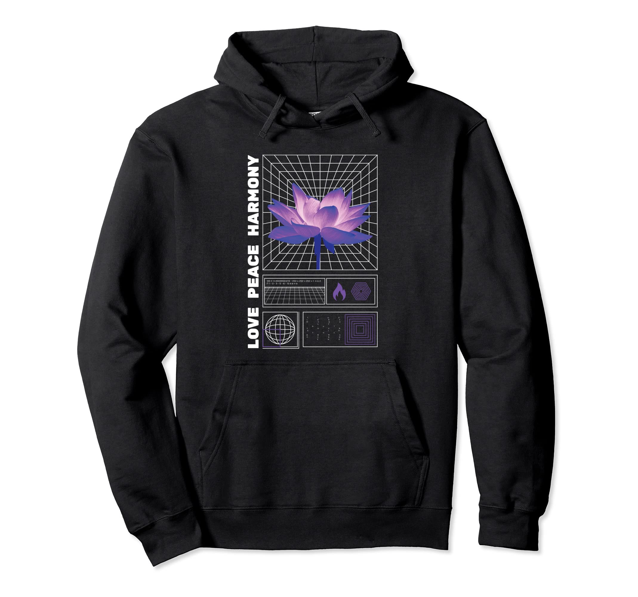 Vaporwave Love Peace Harmony Japanese Hoodie - Custom Art Print Unisex - T-Shirt, Sweatshirt, Hoodie