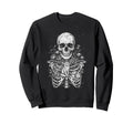 Skull Cat Skeleton Kitty Kitten Sweatshirt - Fun Novelty Design for Adults - T-Shirt, Sweatshirt, Hoodie