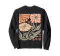Boho Wildflower Botanical Pastel Sweatshirt - Casual Everyday Wear Unisex - T-Shirt, Sweatshirt, Hoodie