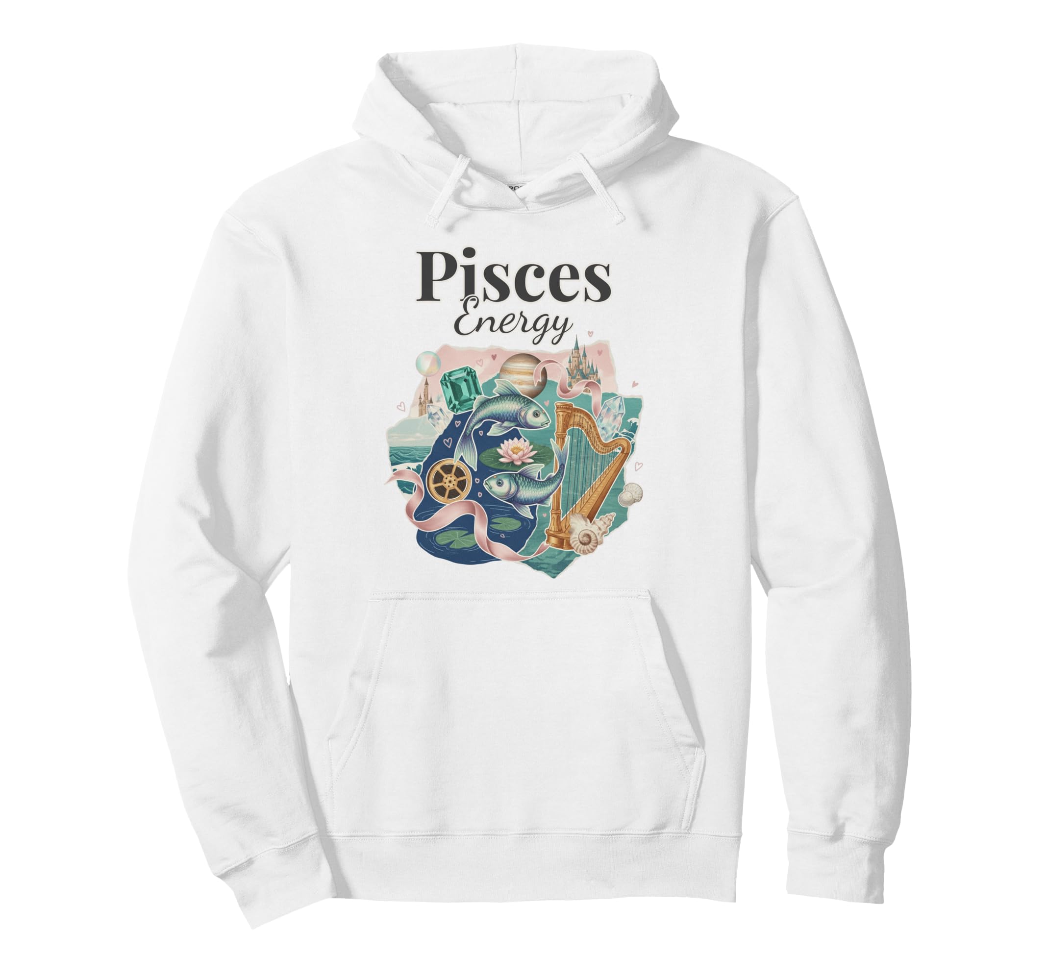 Pisces Energy Zodiac Birthday Y2K Hoodie - Aesthetic Graphic Men Women - T-Shirt, Sweatshirt, Hoodie