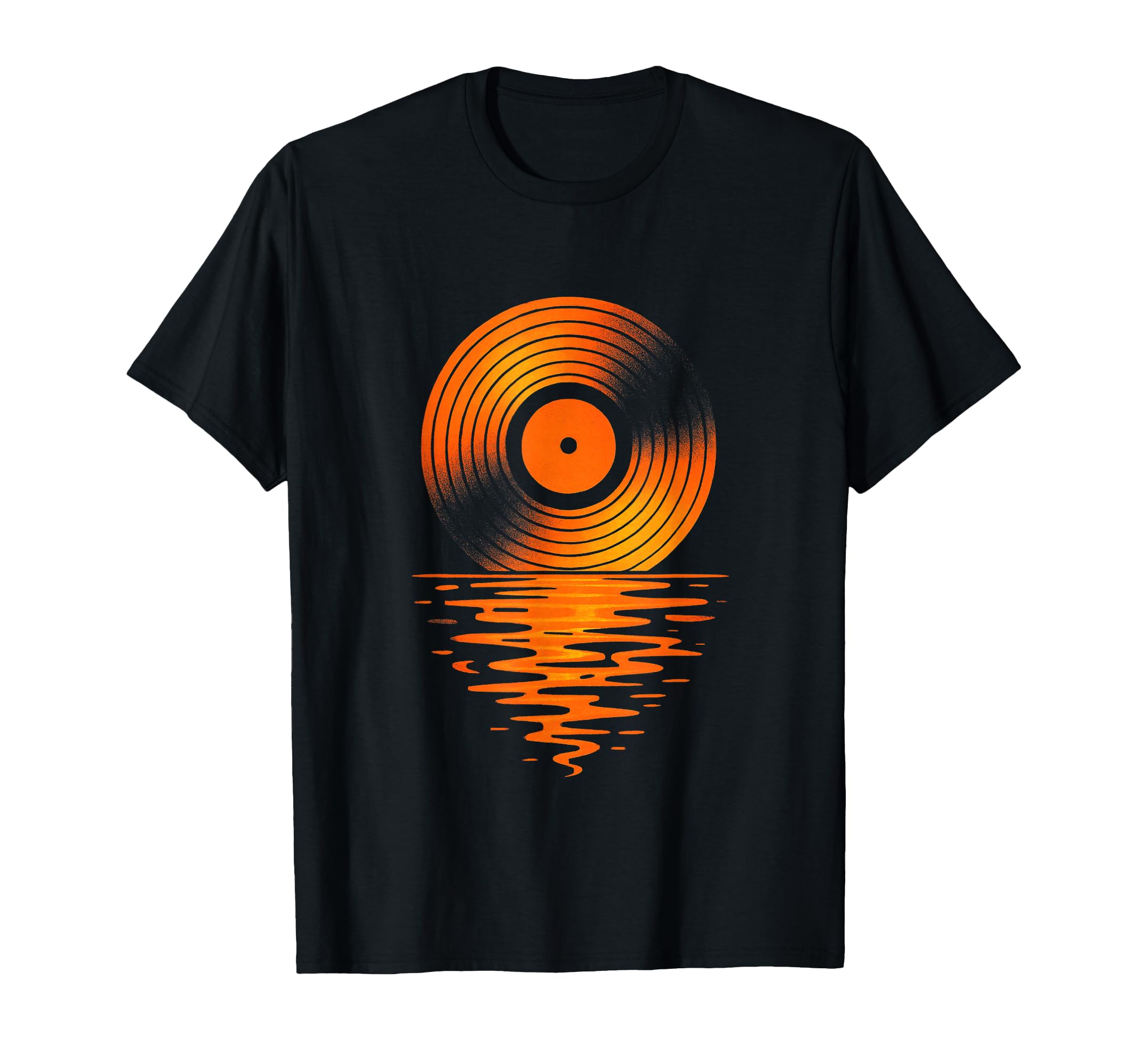 Sunset Vinyl Record Music Art T-Shirt - Streetwear Style for Adults - T-Shirt, Sweatshirt, Hoodie