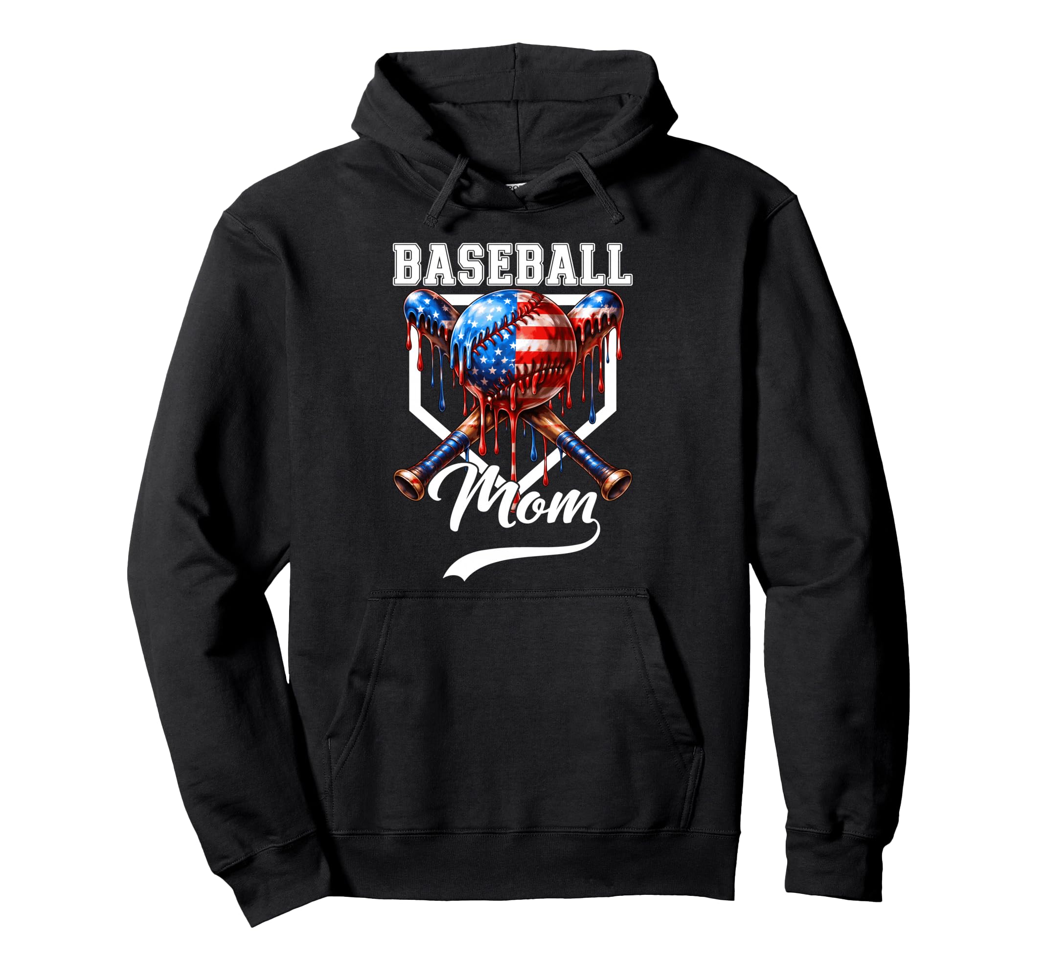 Baseball Mom Funny Mothers Day Ice Cream Hoodie - Graphic Print for Adults - T-Shirt, Sweatshirt, Hoodie