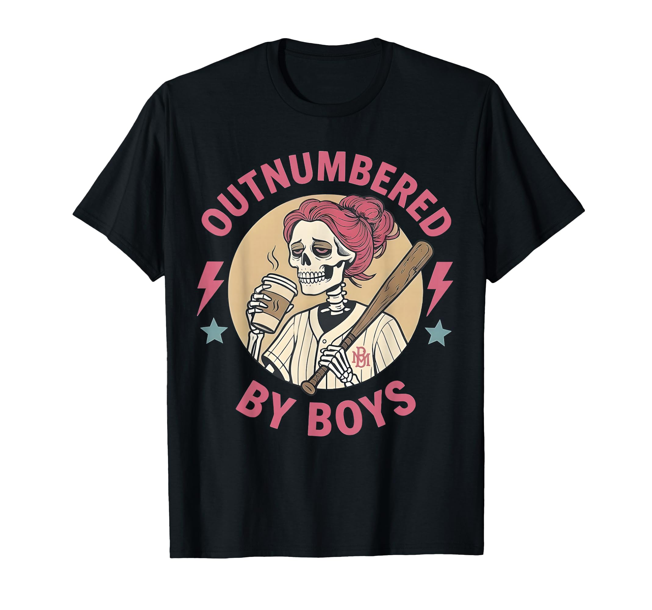 Mom Skeleton Mothers Day Outnumbered T-Shirt - Trendy Graphic Men Women - T-Shirt, Sweatshirt, Hoodie