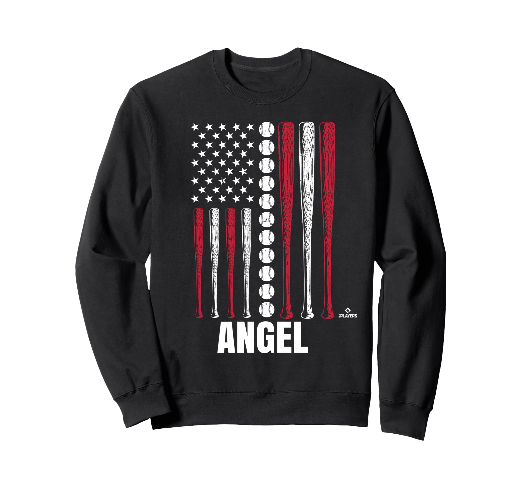 Baseball American Flag Angel Sweatshirt - Streetwear Style for Adults - T-Shirt, Sweatshirt, Hoodie