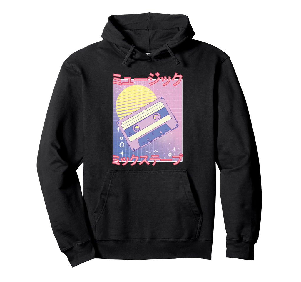 Mix Tape 80S Vaporwave Aesthetic Hoodie - Fun Novelty Design Unisex - T-Shirt, Sweatshirt, Hoodie