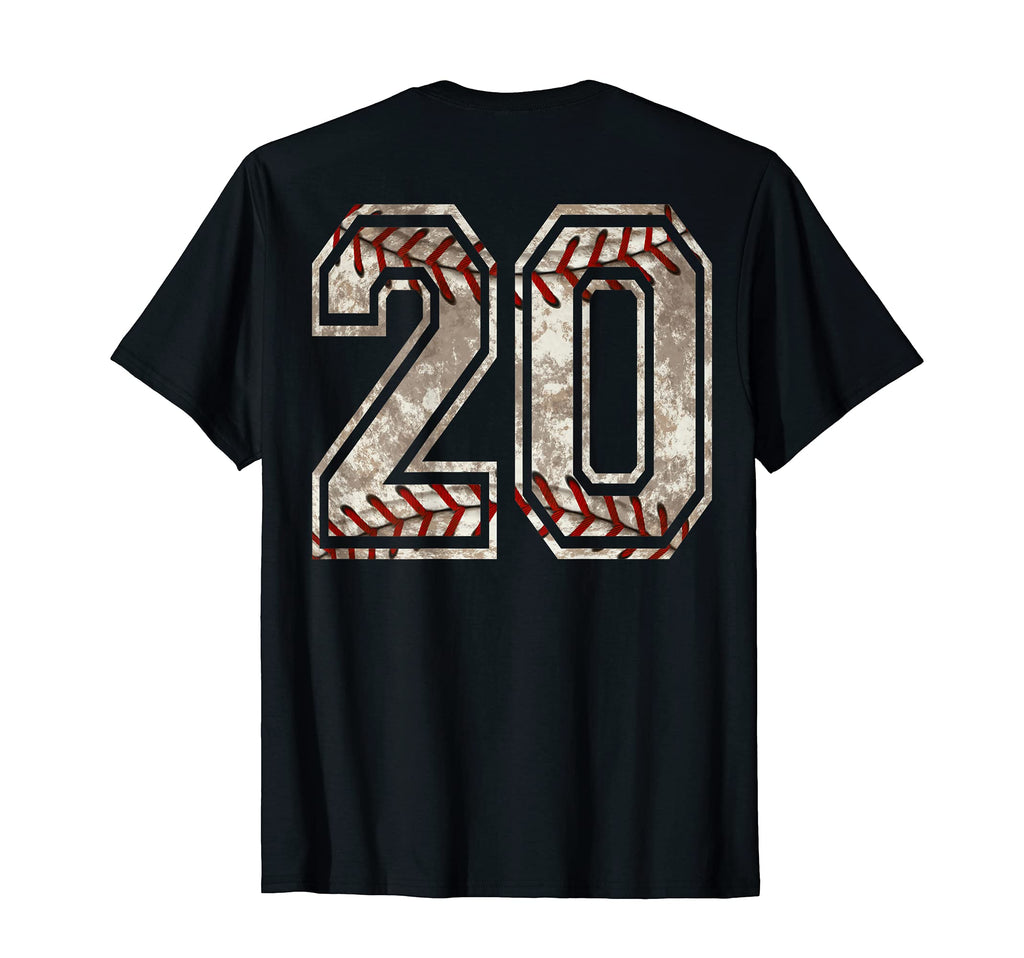 Baseball Jersey Number 20 T-Shirt - Casual Everyday Wear for Adults - T-Shirt, Sweatshirt, Hoodie