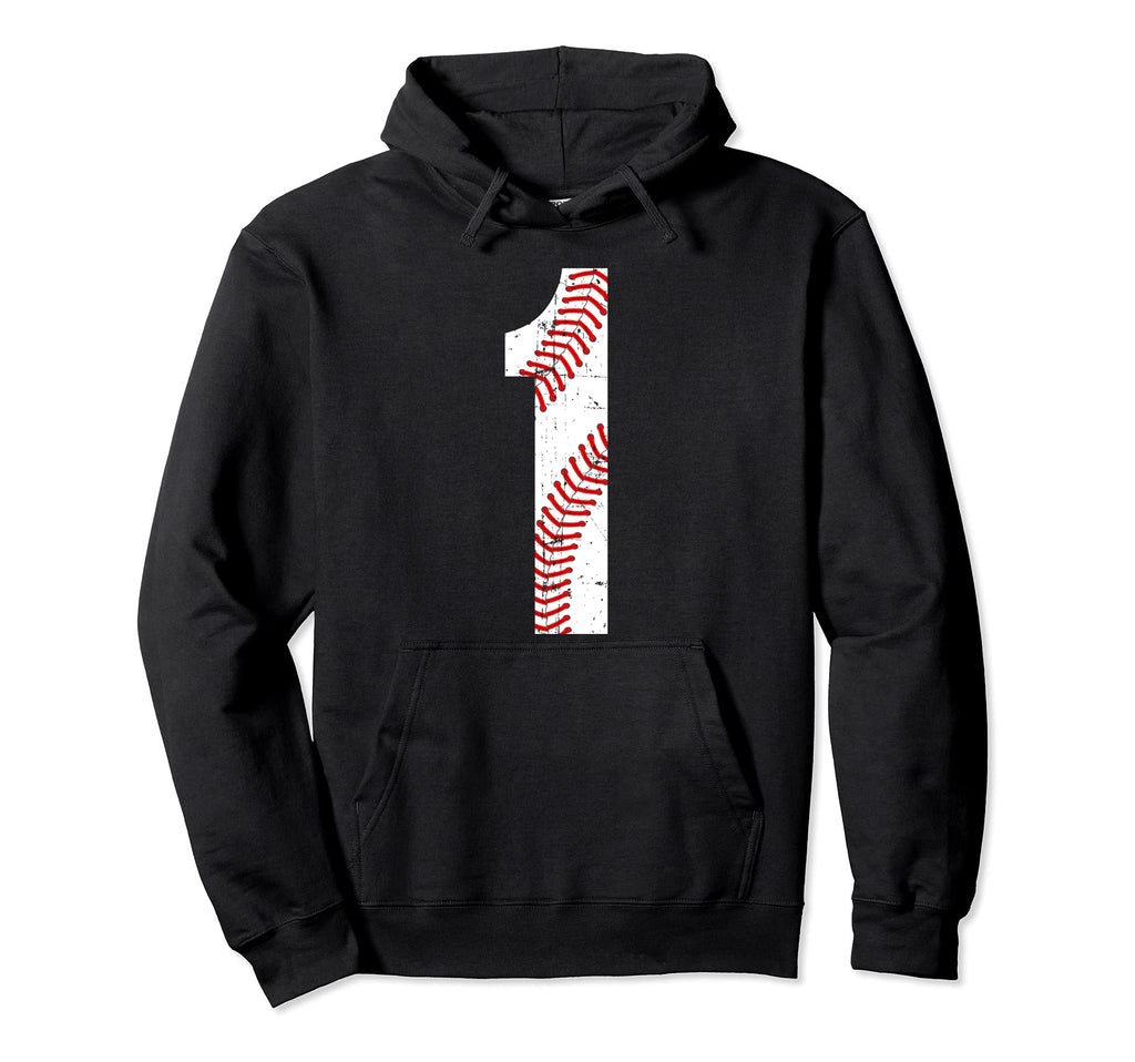 Baseball 1 Jersey Number Hoodie - Trendy Graphic for Adults - T-Shirt, Sweatshirt, Hoodie