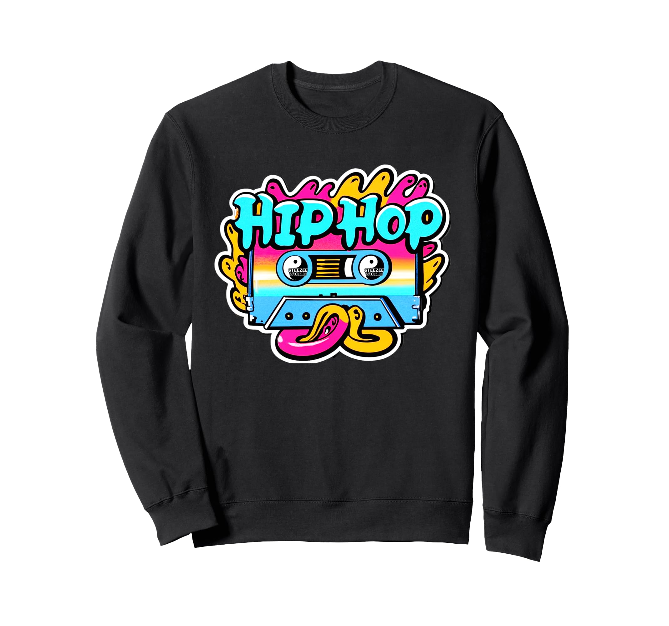 Old School Hip Hop Cassette Tape Sweatshirt - Trendy Graphic Men Women - T-Shirt, Sweatshirt, Hoodie