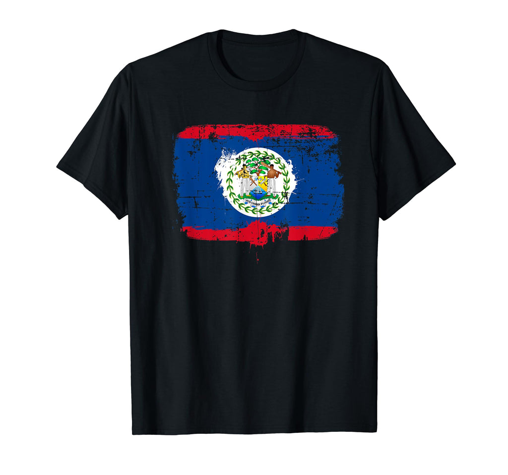 Belize Flag Distressed T-Shirt - Streetwear Style for Adults - T-Shirt, Sweatshirt, Hoodie