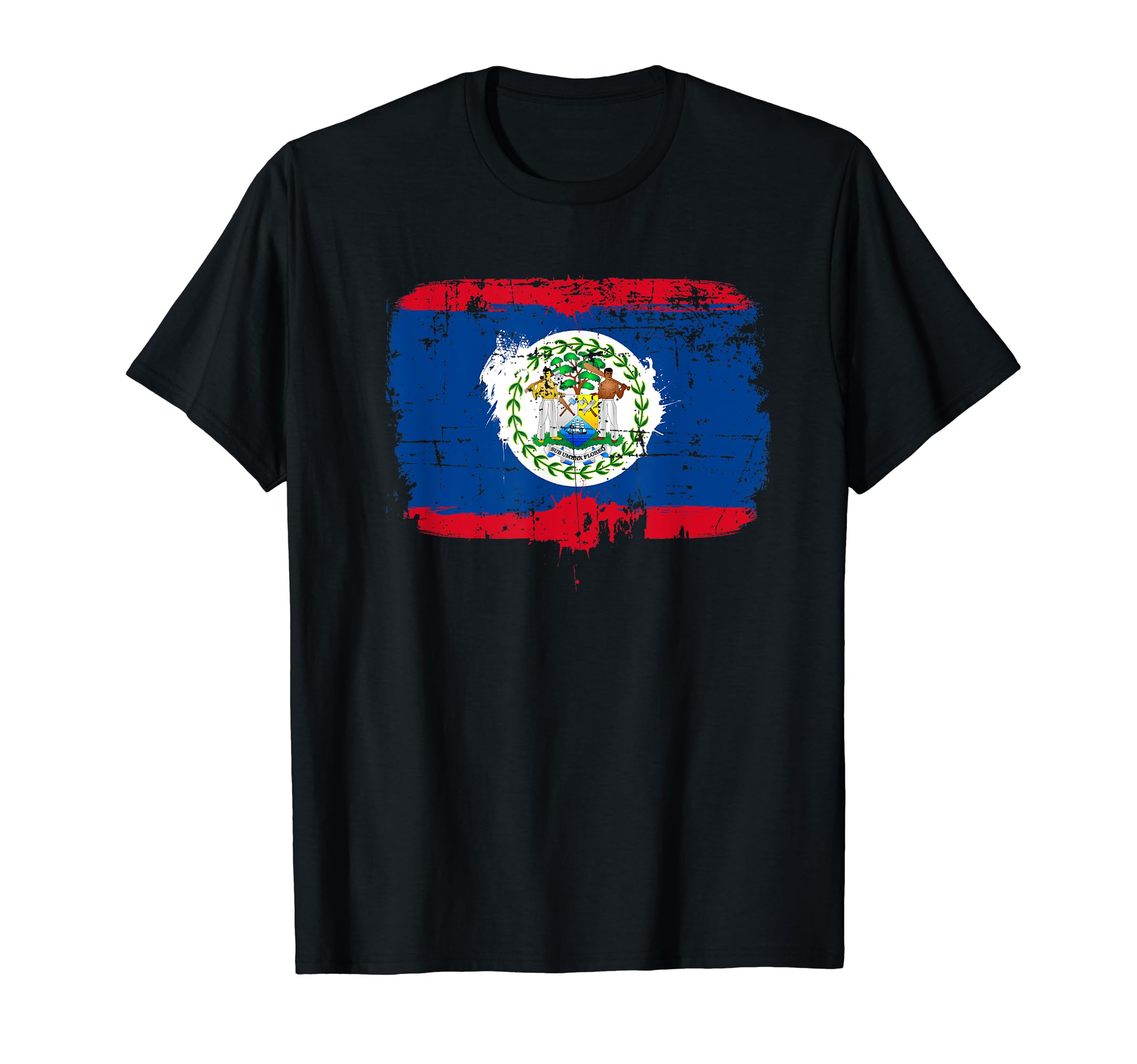 Belize Flag Distressed T-Shirt - Streetwear Style for Adults - T-Shirt, Sweatshirt, Hoodie