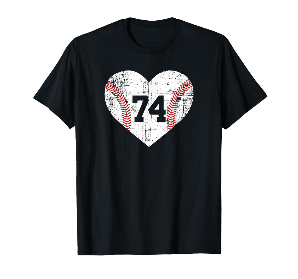 Baseball 74 Jersey Number T-Shirt - Minimalist Print Men Women - T-Shirt, Sweatshirt, Hoodie