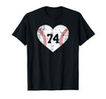 Baseball 74 Jersey Number T-Shirt - Minimalist Print Men Women - T-Shirt, Sweatshirt, Hoodie