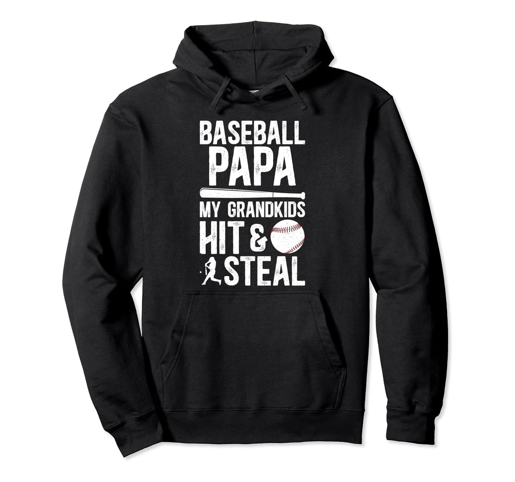 Baseball Papa Funny Grandpa Papa Hoodie - Novelty Apparel Men Women - T-Shirt, Sweatshirt, Hoodie