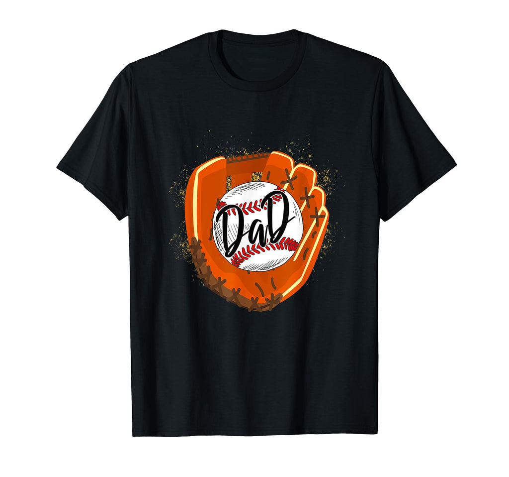 Baseball Dad Glove Funny Fathers Day T-Shirt - Minimalist Print Men Women - T-Shirt, Sweatshirt, Hoodie