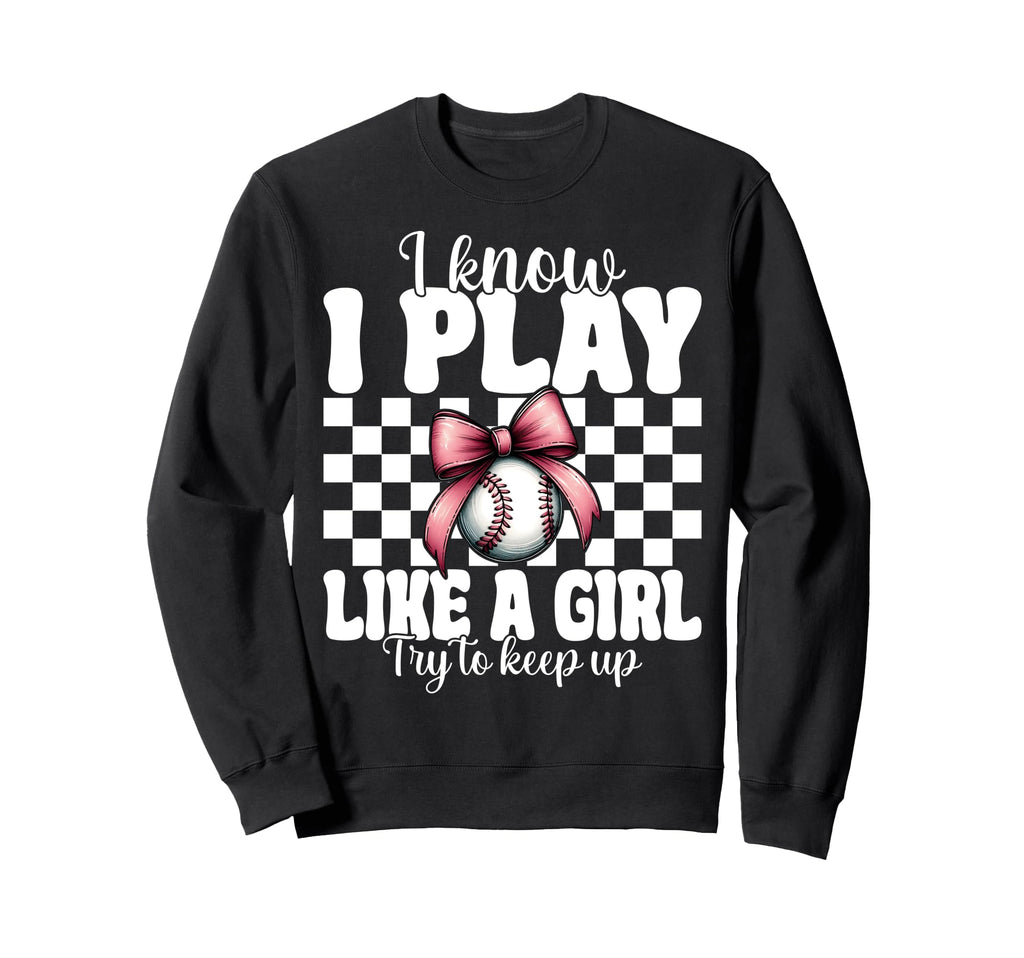 Baseball Mom Mama Coquette I Know Sweatshirt - Custom Art Print Men Women - T-Shirt, Sweatshirt, Hoodie