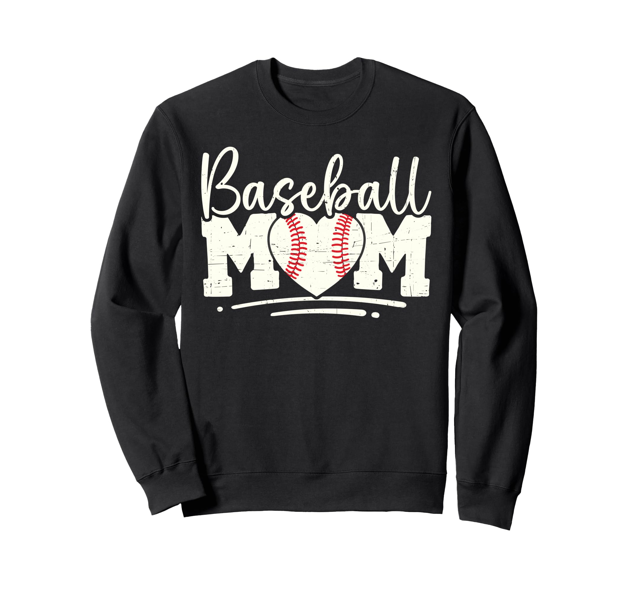 Baseball Mom Heart Mother Play Gift Sweatshirt - Graphic Print for Adults - T-Shirt, Sweatshirt, Hoodie