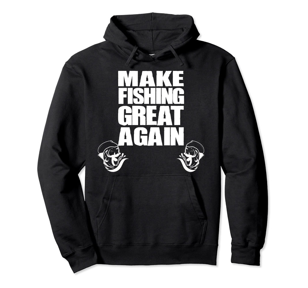 Make Fishing Great Again Distressed Hoodie - Custom Art Print for Adults - T-Shirt, Sweatshirt, Hoodie