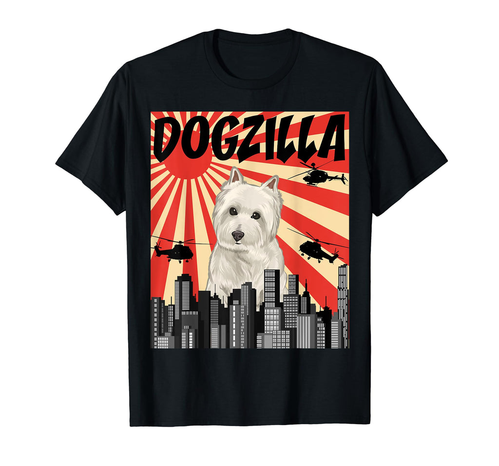 Funny Japanese Dogzilla West Highland T-Shirt - Minimalist Print Men Women - T-Shirt, Sweatshirt, Hoodie