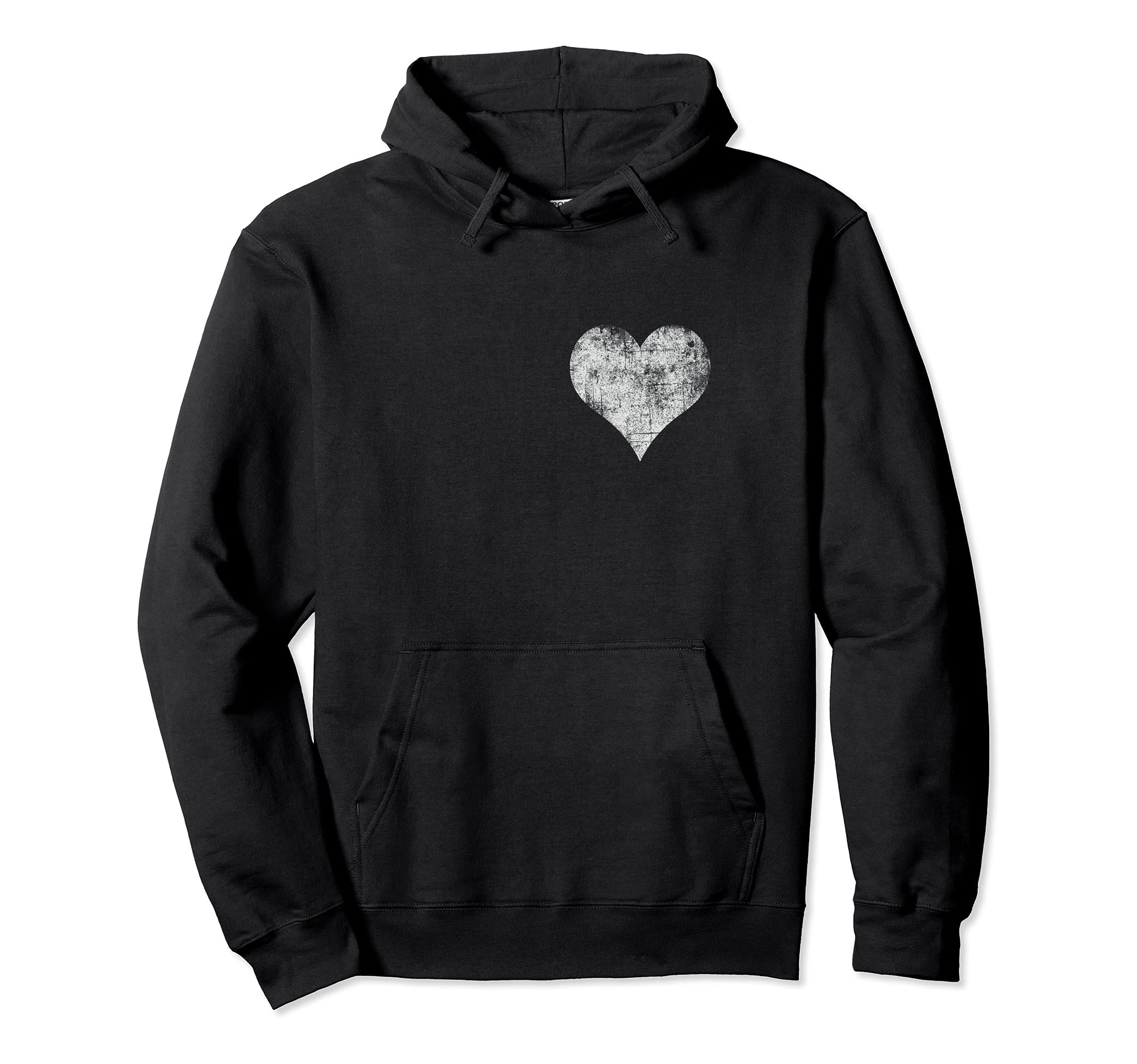 Love Heart I Love You Distressed Hoodie - Streetwear Style for Adults - T-Shirt, Sweatshirt, Hoodie