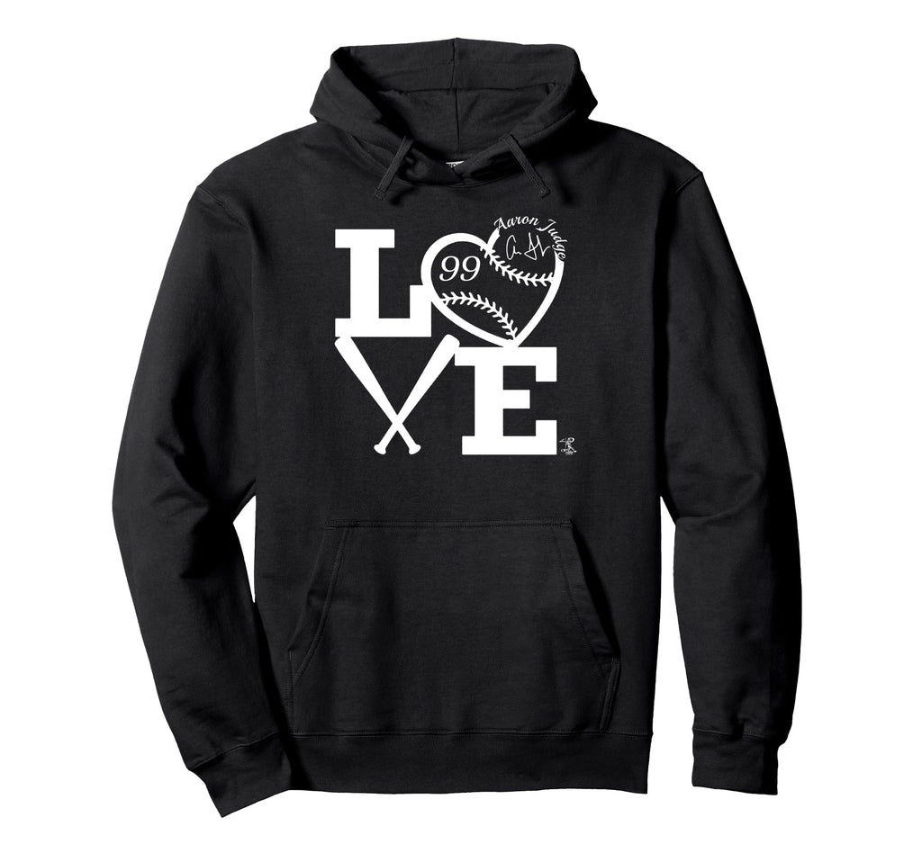 Aaron Judge Love Baseball Hoodie - Unique Graphic Men Women - T-Shirt, Sweatshirt, Hoodie