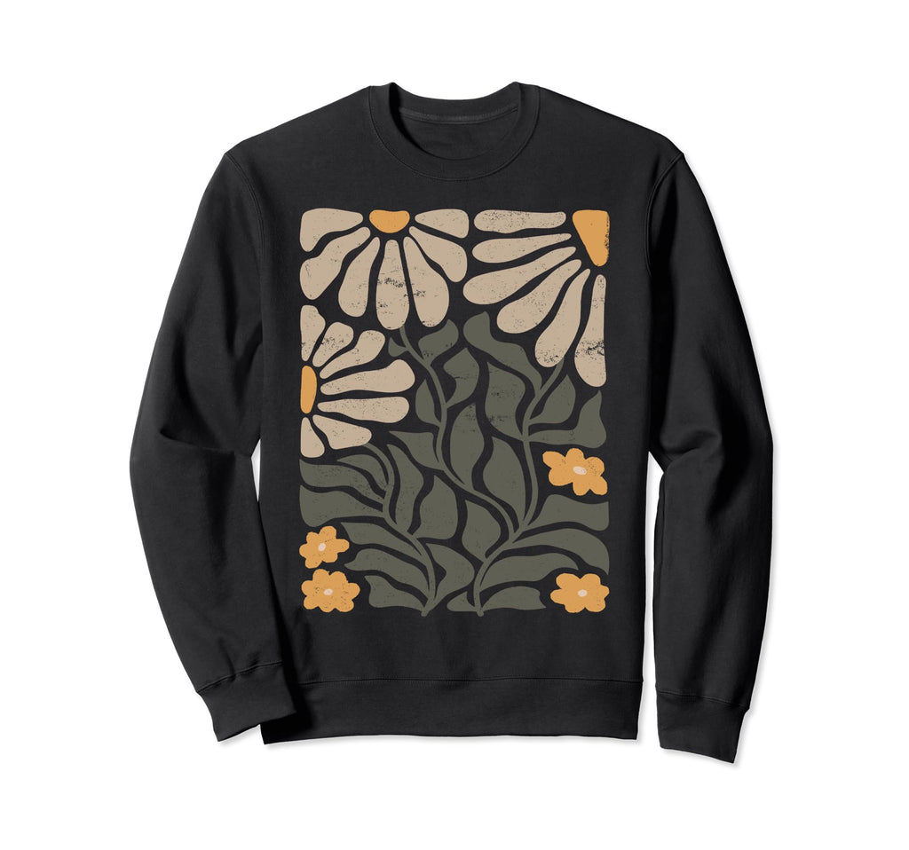 Boho Wildflower Spring Summer Sweatshirt - Fun Novelty Design for Adults - T-Shirt, Sweatshirt, Hoodie