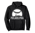 Philadelphia Cityscape Gift Baseball Hoodie - Novelty Apparel Unisex - T-Shirt, Sweatshirt, Hoodie