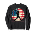 Baseball Us Flag Baseball Lover Sweatshirt - Novelty Apparel for Adults - T-Shirt, Sweatshirt, Hoodie