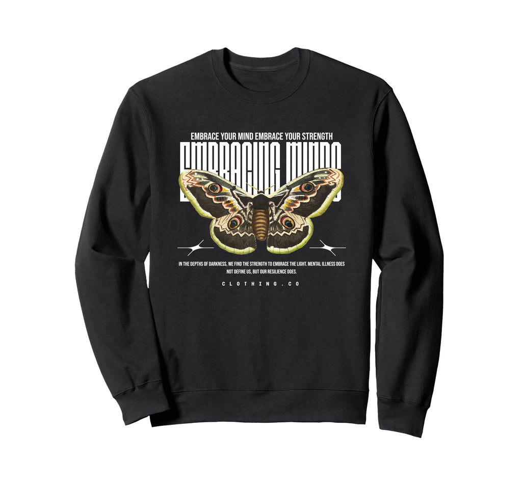 Butterfly Embracing Wings Y2K Sweatshirt - Casual Everyday Wear for Adults - T-Shirt, Sweatshirt, Hoodie
