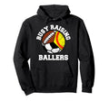 Busy Raising Ballers Funny Softball Soccer Hoodie - Novelty Apparel Unisex - T-Shirt, Sweatshirt, Hoodie