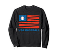 Baseball Usa Support Team Usa Flag Sweatshirt - Unique Graphic Unisex - T-Shirt, Sweatshirt, Hoodie