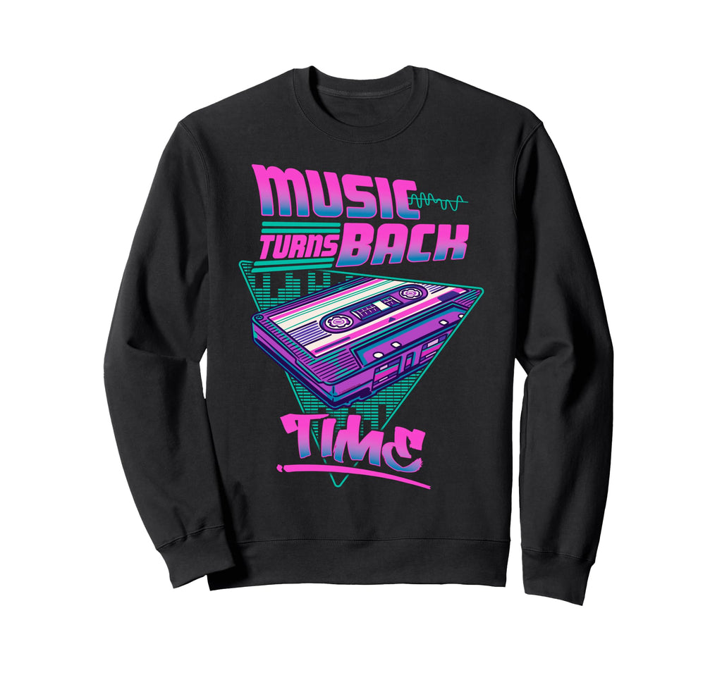 Synthwave Vaporwave Cassette Sweatshirt - Casual Everyday Wear for Adults - T-Shirt, Sweatshirt, Hoodie