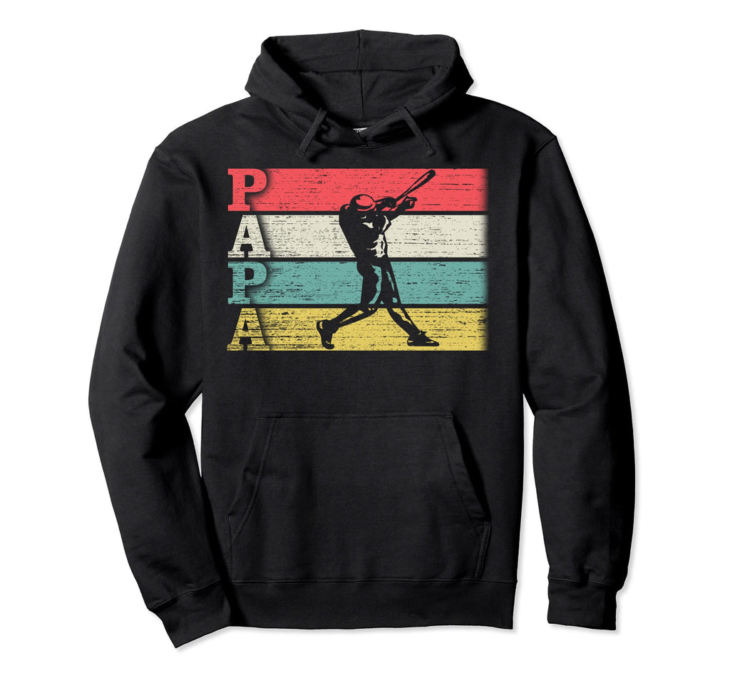 Baseball Player Papa Silhouette Hoodie - Minimalist Print Men Women - T-Shirt, Sweatshirt, Hoodie