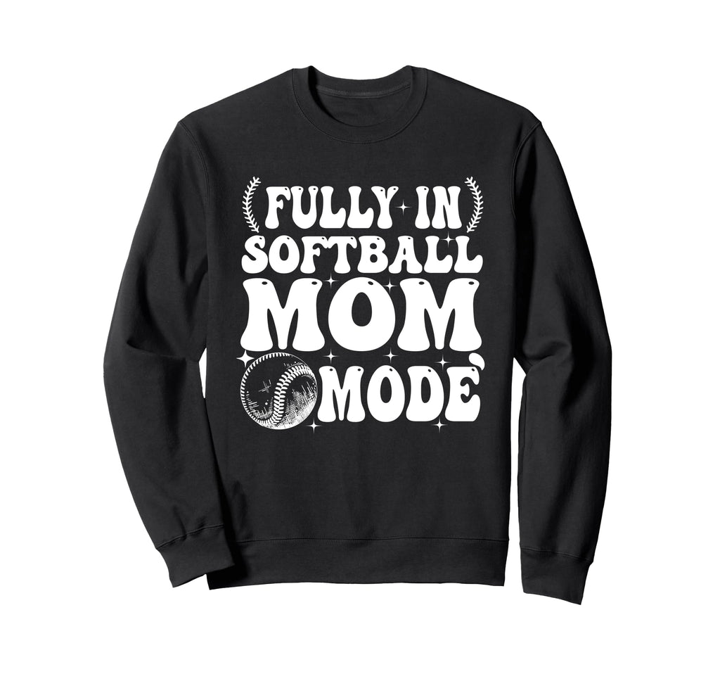 Softball Mom Mothers Day Baseball Sweatshirt - Novelty Apparel Unisex - T-Shirt, Sweatshirt, Hoodie