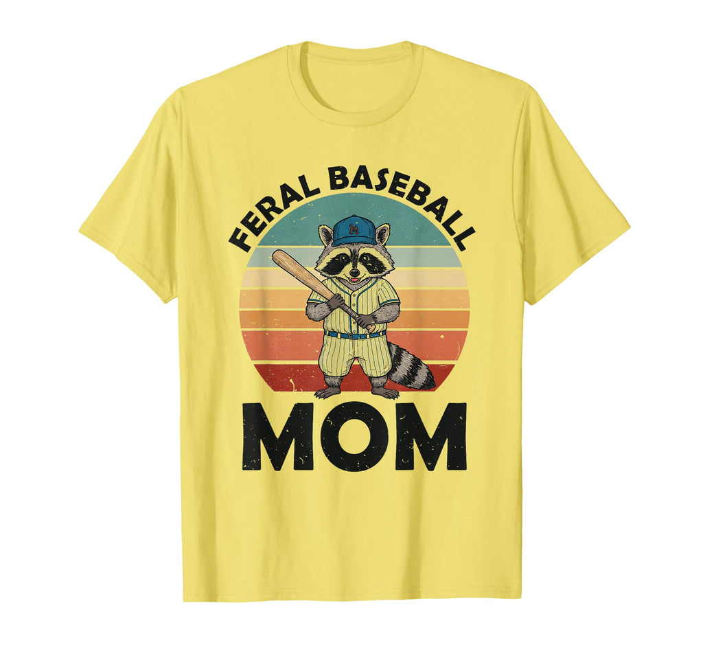 Raccoon Feral Baseball Mom Trash T-Shirt - Novelty Apparel for Adults - T-Shirt, Sweatshirt, Hoodie