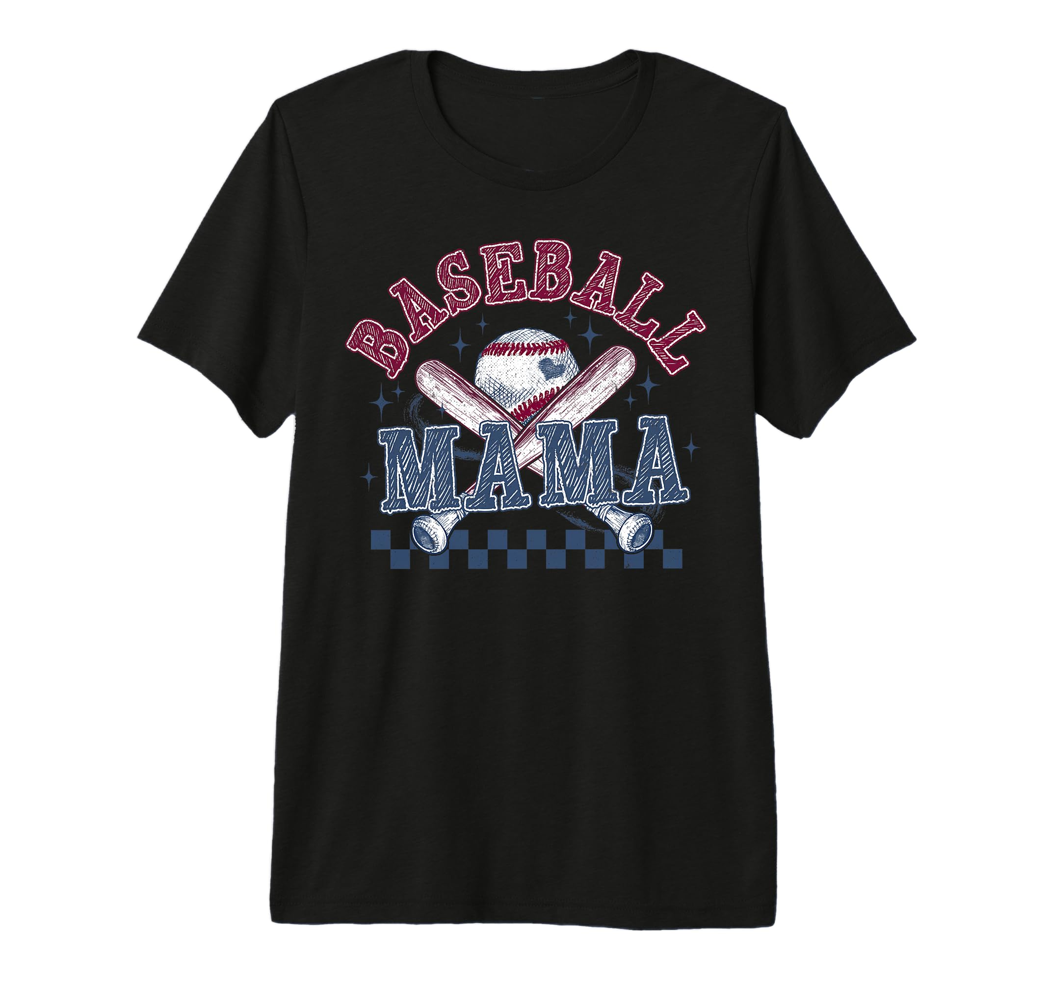 Baseball Mama Tri Blend T-Shirt - Aesthetic Graphic for Adults - T-Shirt, Sweatshirt, Hoodie