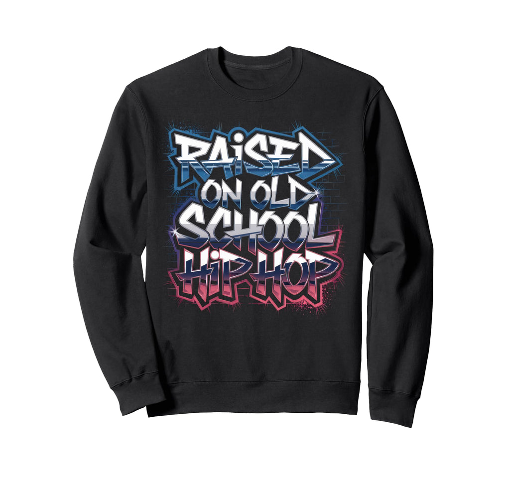 Raised Old School Hip Hop Cassette Sweatshirt - Trendy Graphic for Adults - T-Shirt, Sweatshirt, Hoodie