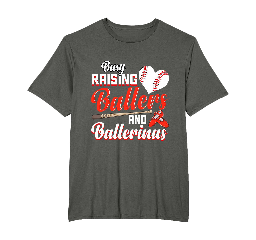 Busy Raising Ballers And Ballerinas Mom T-Shirt - Trendy Graphic Unisex - T-Shirt, Sweatshirt, Hoodie