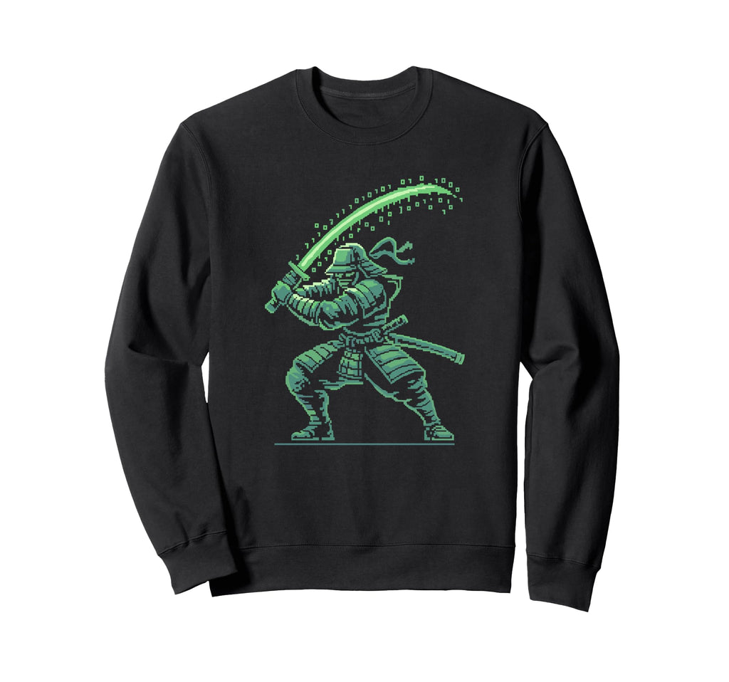 Pixel Samurai Warrior Arcade Gamer Sweatshirt - Trendy Graphic Men Women - T-Shirt, Sweatshirt, Hoodie