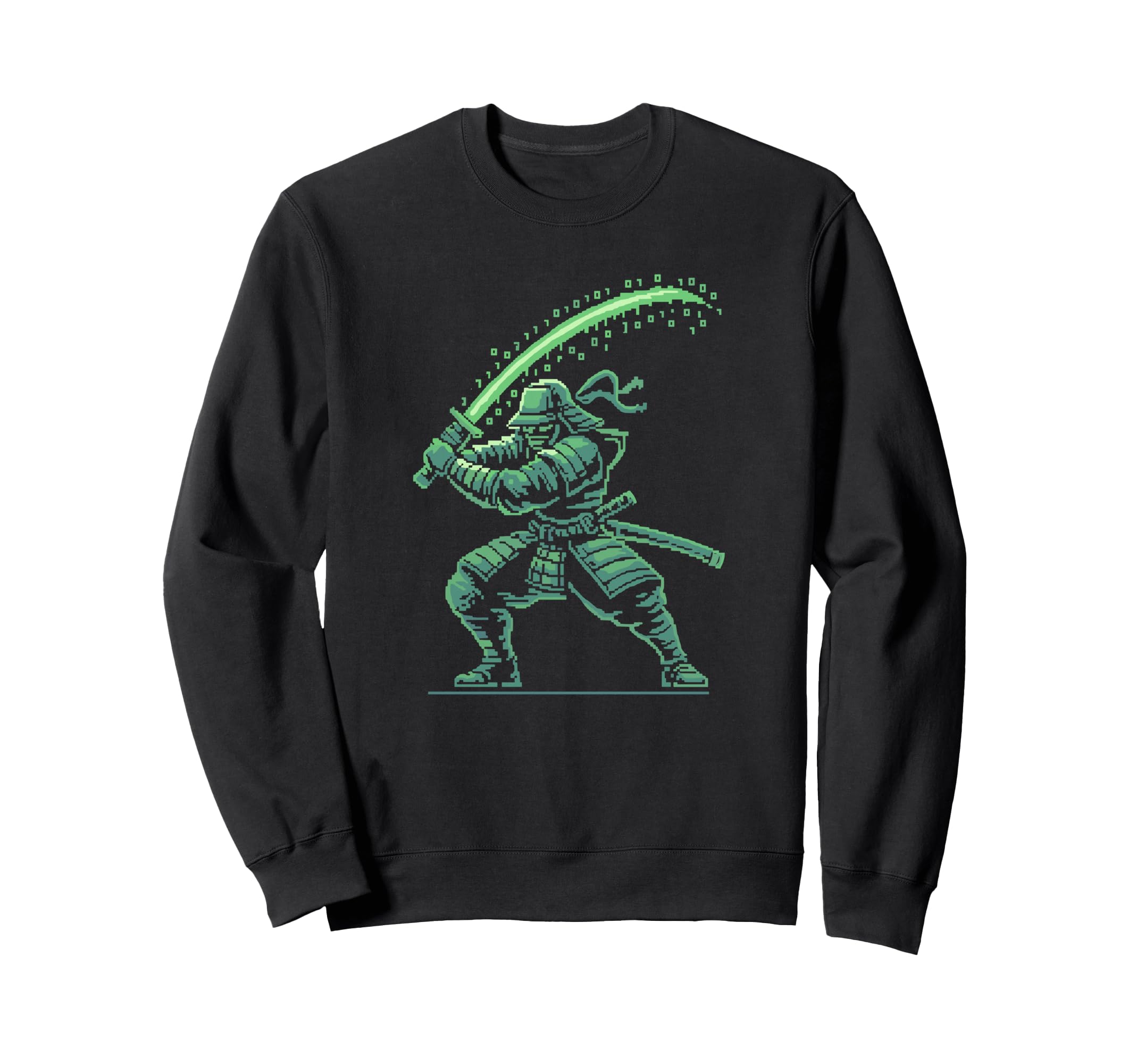 Pixel Samurai Warrior Arcade Gamer Sweatshirt - Trendy Graphic Men Women - T-Shirt, Sweatshirt, Hoodie