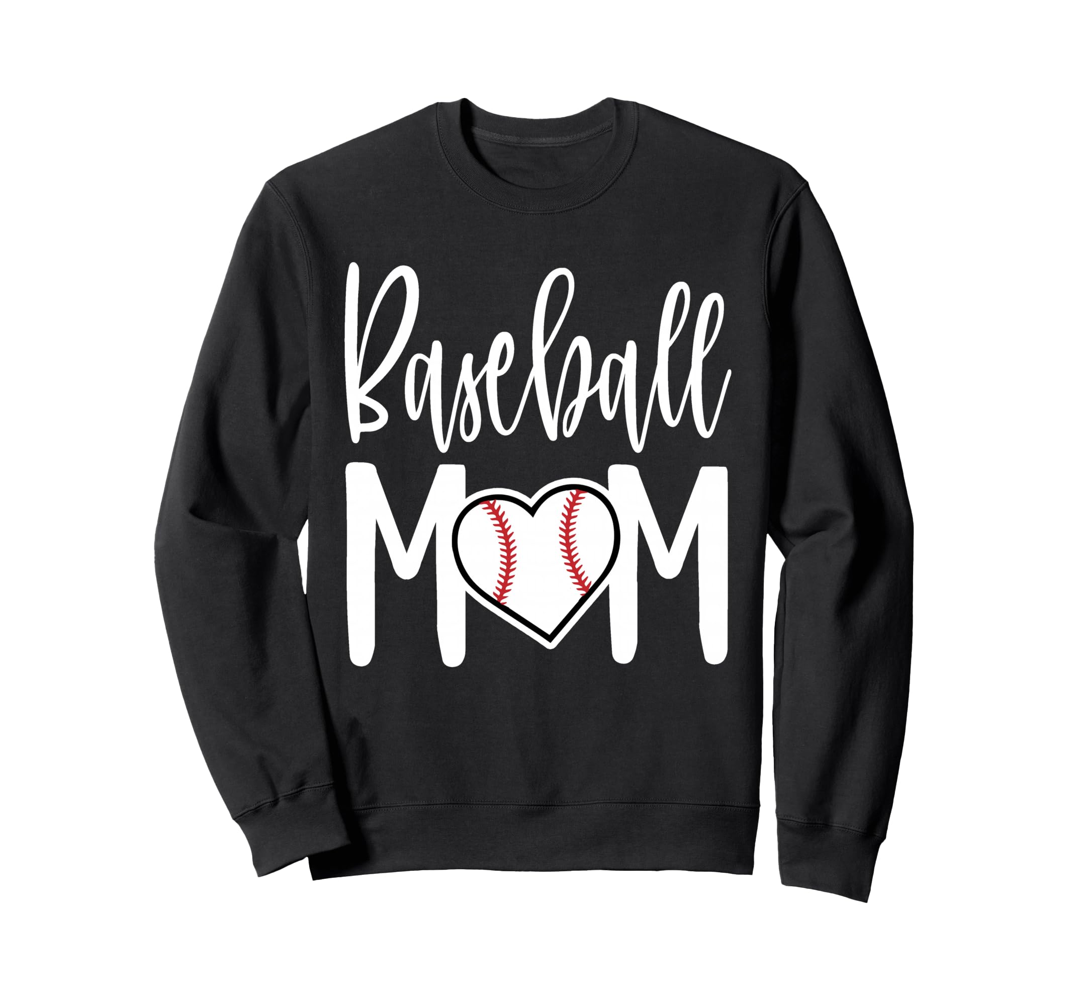 Baseball Mom Heart Gift Sports Sweatshirt - Fun Novelty Design Men Women - T-Shirt, Sweatshirt, Hoodie