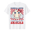 Baseball Sister Im Just Here Snacks T-Shirt - Trendy Graphic for Adults - T-Shirt, Sweatshirt, Hoodie