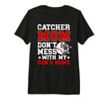 Baseball Catcher Mom Funny Baseball T-Shirt - Streetwear Style for Adults - T-Shirt, Sweatshirt, Hoodie